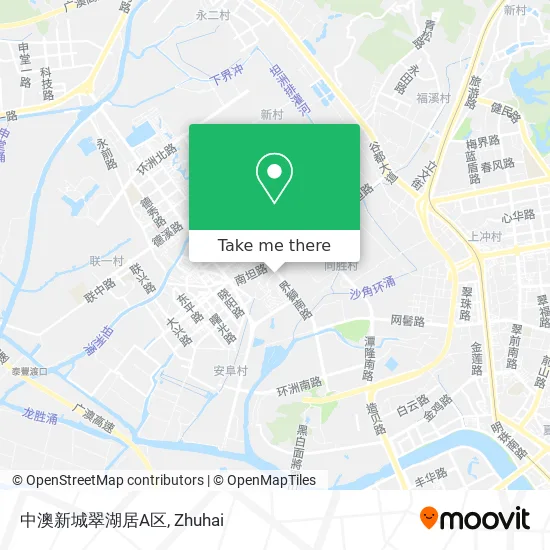 中澳新城翠湖居A区 map