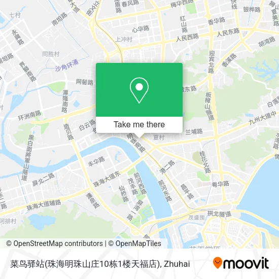菜鸟驿站(珠海明珠山庄10栋1楼天福店) map
