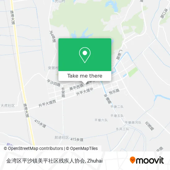 金湾区平沙镇美平社区残疾人协会 map