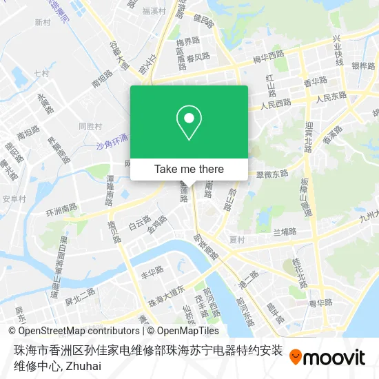 珠海市香洲区孙佳家电维修部珠海苏宁电器特约安装维修中心 map
