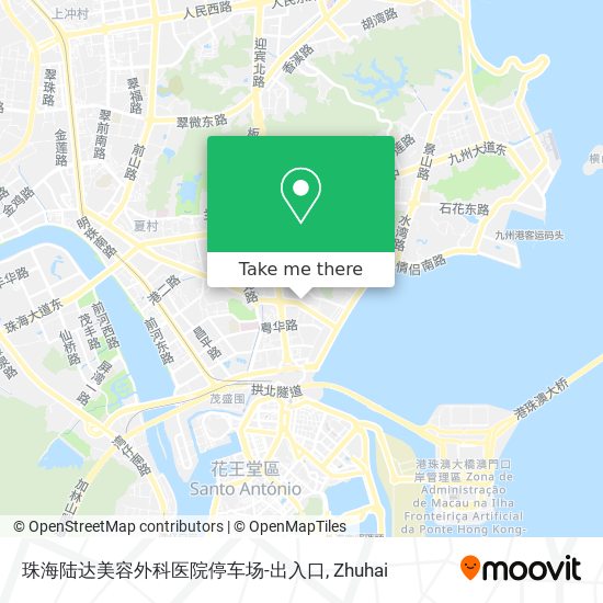 珠海陆达美容外科医院停车场-出入口 map