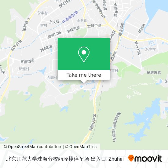 北京师范大学珠海分校丽泽楼停车场-出入口 map
