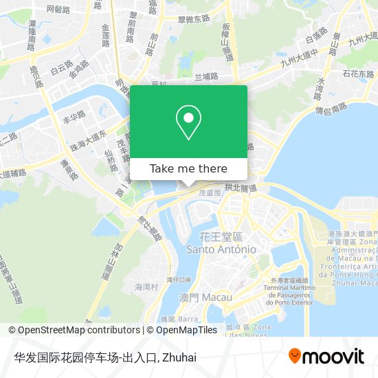 华发国际花园停车场-出入口 map