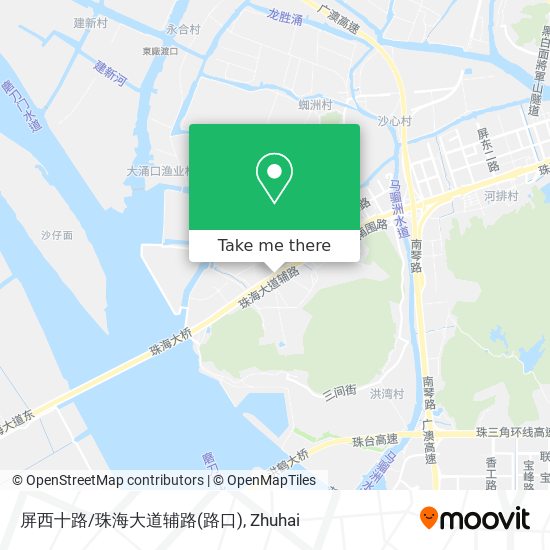 屏西十路/珠海大道辅路(路口) map