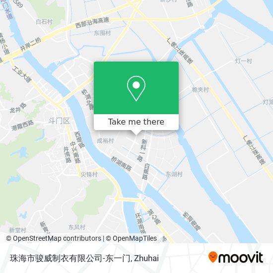 珠海市骏威制衣有限公司-东一门 map