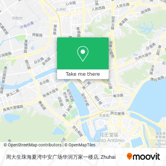 周大生珠海夏湾中安广场华润万家一楼店 map