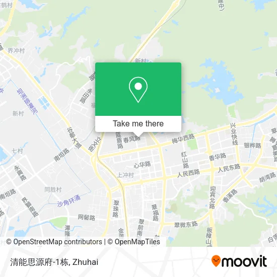 清能思源府-1栋 map