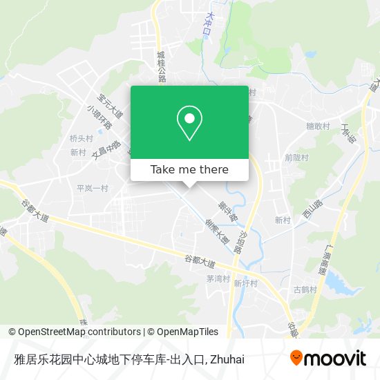 雅居乐花园中心城地下停车库-出入口 map