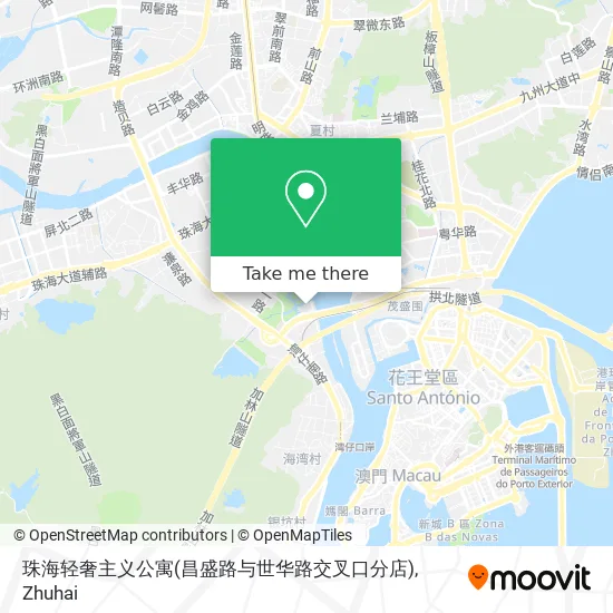 珠海轻奢主义公寓(昌盛路与世华路交叉口分店) map