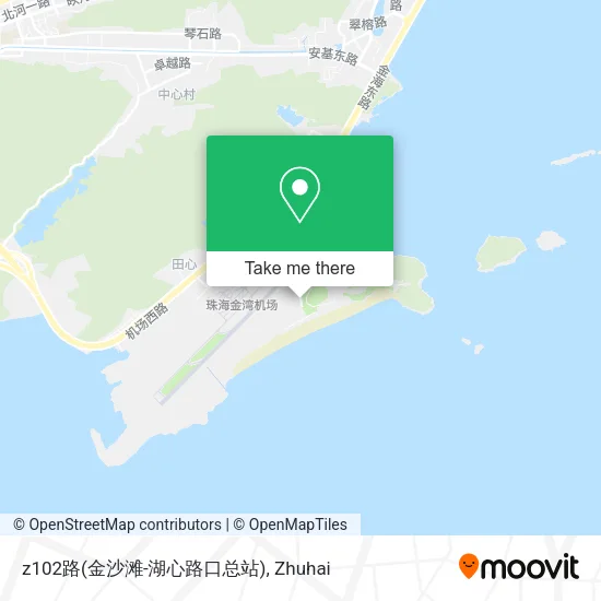 z102路(金沙滩-湖心路口总站) map