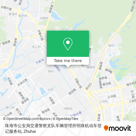 珠海市公安局交通警察支队车辆管理所明珠机动车登记服务站 map