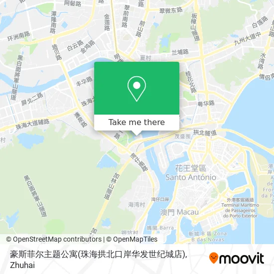 豪斯菲尔主题公寓(珠海拱北口岸华发世纪城店) map