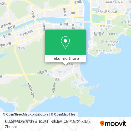 机场快线横琴线(企鹅酒店-珠海机场汽车客运站) map