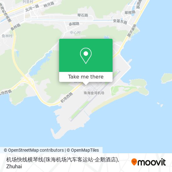 机场快线横琴线(珠海机场汽车客运站-企鹅酒店) map