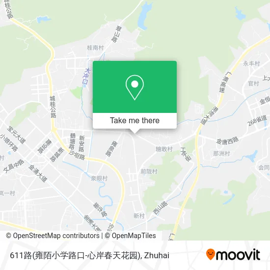 611路(雍陌小学路口-心岸春天花园) map