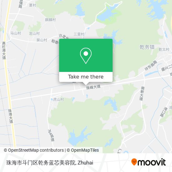 珠海市斗门区乾务蓝芯美容院 map