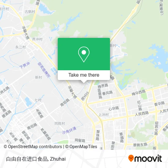 白由自在进口食品 map