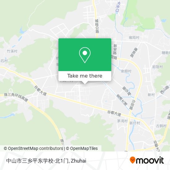 中山市三乡平东学校-北1门 map