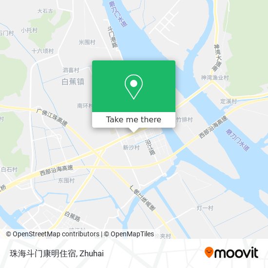 珠海斗门康明住宿 map