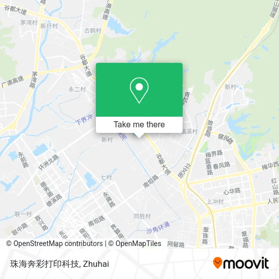 珠海奔彩打印科技 map