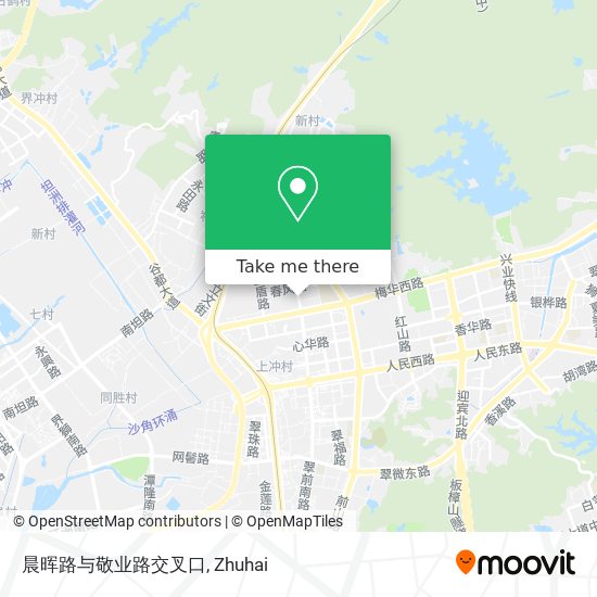 晨晖路与敬业路交叉口 map