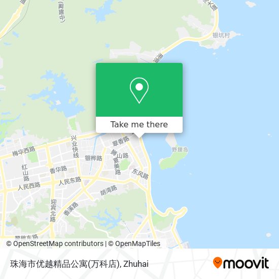 珠海市优越精品公寓(万科店) map