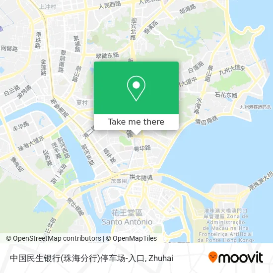 中国民生银行(珠海分行)停车场-入口 map
