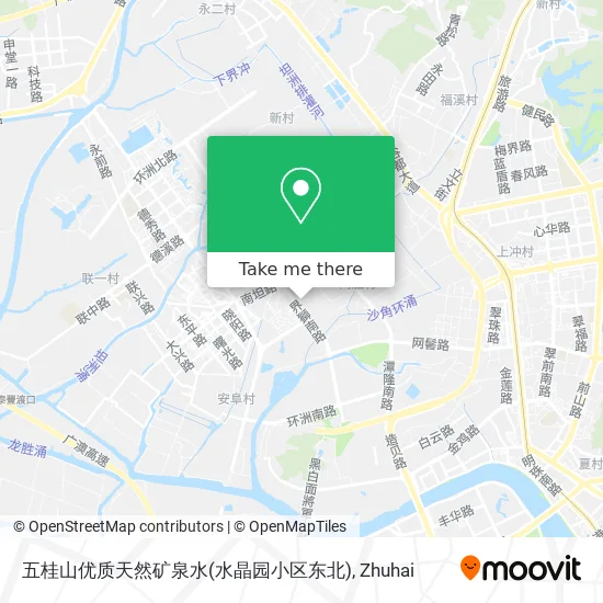 五桂山优质天然矿泉水(水晶园小区东北) map