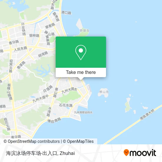 海滨泳场停车场-出入口 map