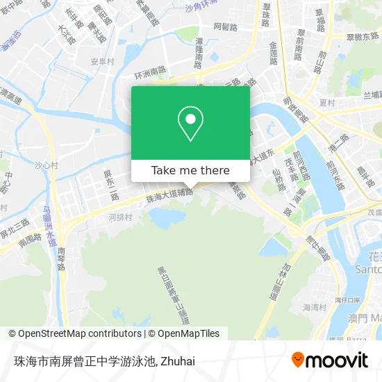珠海市南屏曾正中学游泳池 map