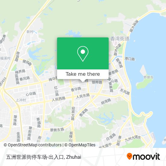 五洲世派街停车场-出入口 map