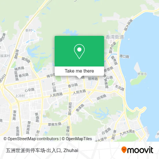 五洲世派街停车场-出入口 map