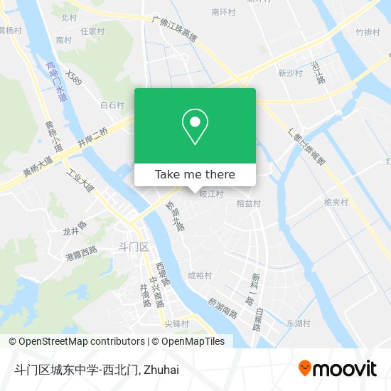 斗门区城东中学-西北门 map
