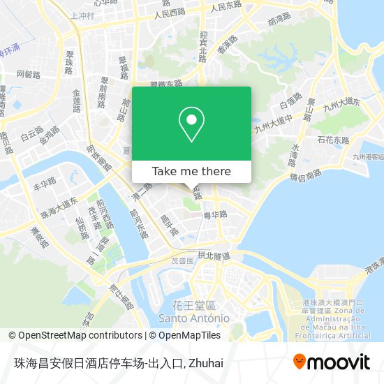 珠海昌安假日酒店停车场-出入口 map