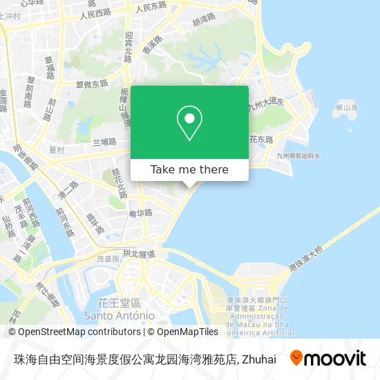 珠海自由空间海景度假公寓龙园海湾雅苑店 map