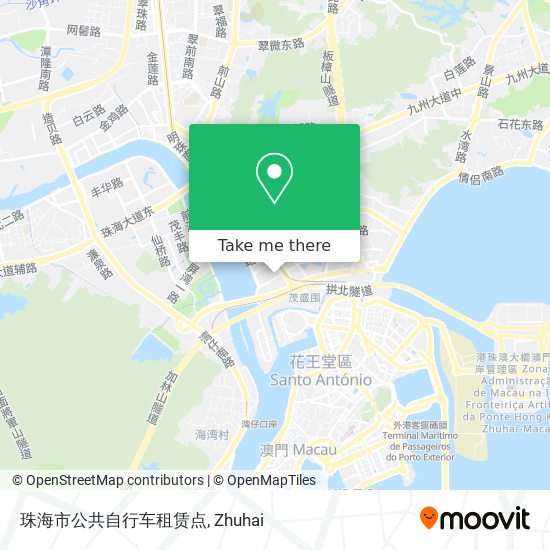 珠海市公共自行车租赁点 map