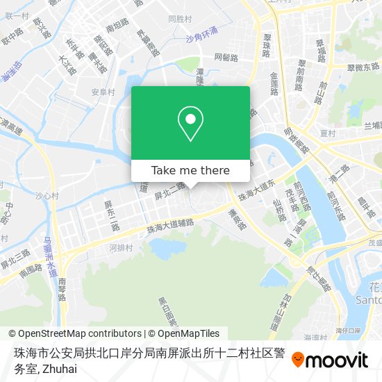 珠海市公安局拱北口岸分局南屏派出所十二村社区警务室 map