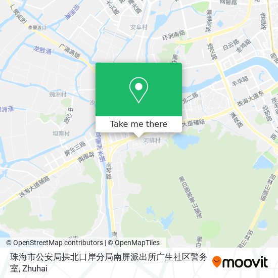 珠海市公安局拱北口岸分局南屏派出所广生社区警务室 map
