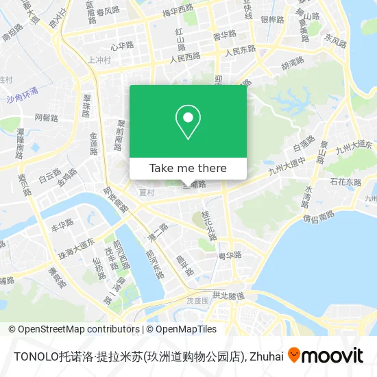TONOLO托诺洛·提拉米苏(玖洲道购物公园店) map