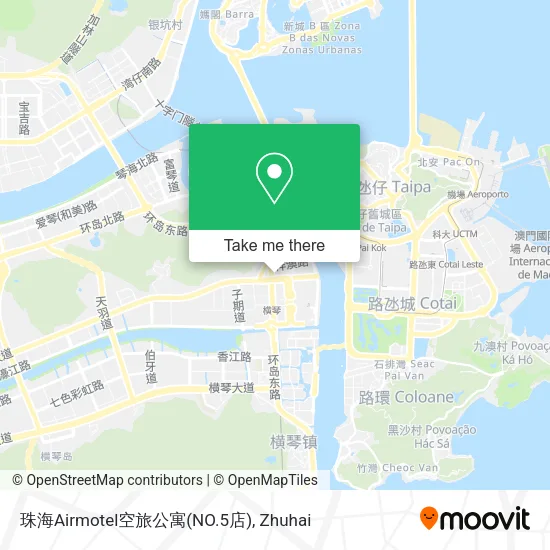 珠海Airmotel空旅公寓(NO.5店) map