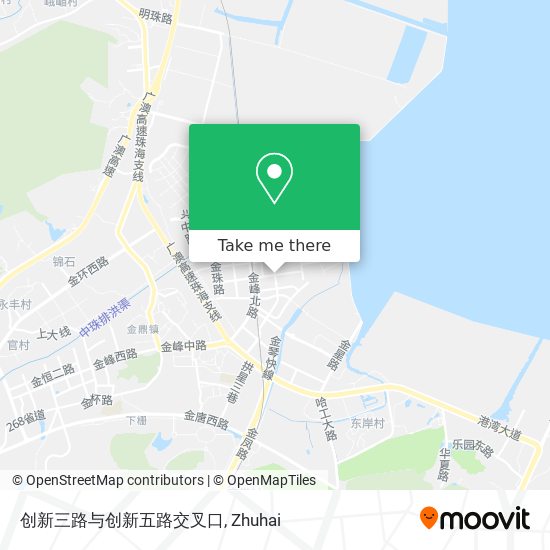 创新三路与创新五路交叉口 map