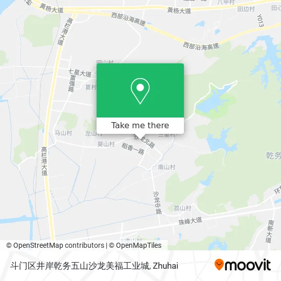 斗门区井岸乾务五山沙龙美福工业城 map