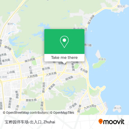 宝桦园停车场-出入口 map