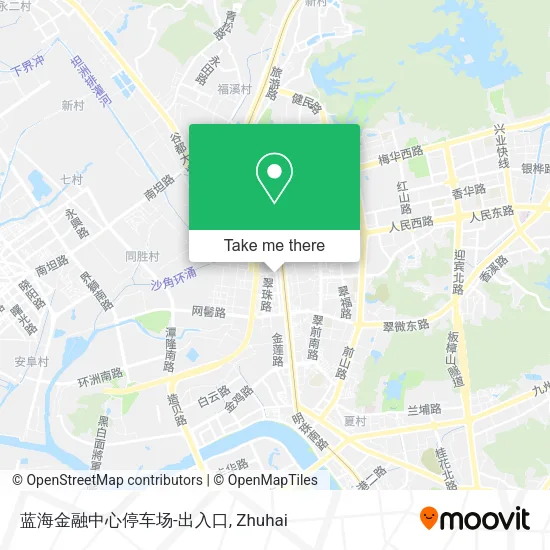蓝海金融中心停车场-出入口 map