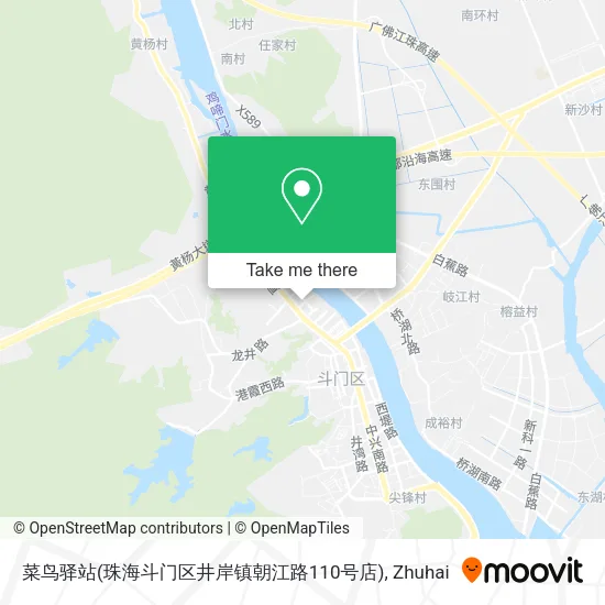 菜鸟驿站(珠海斗门区井岸镇朝江路110号店) map