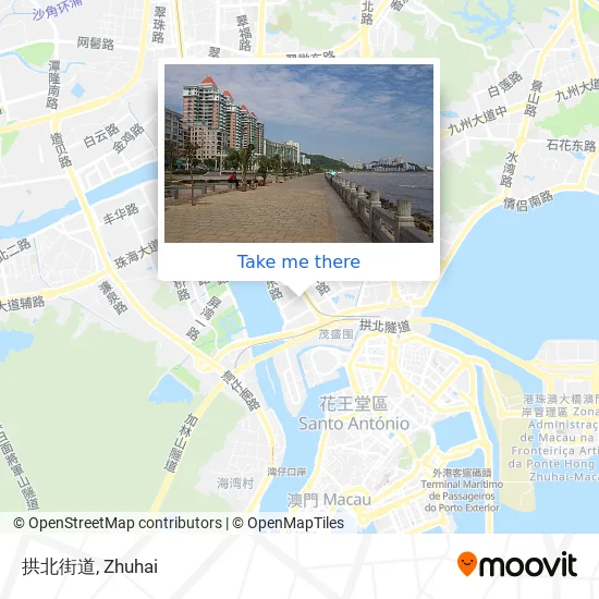 拱北街道 map