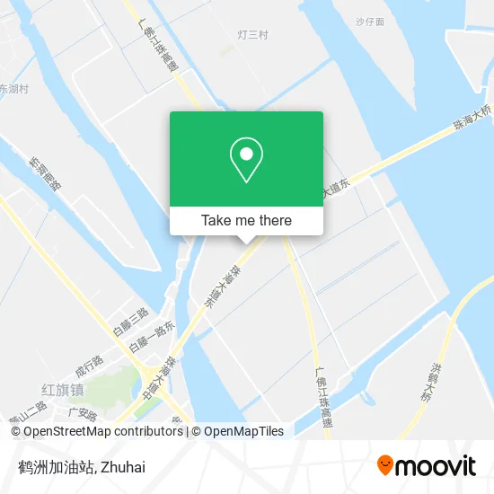 鹤洲加油站 map