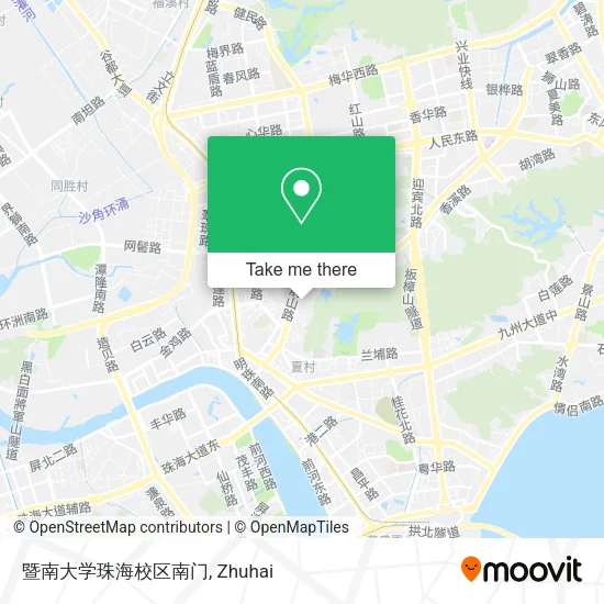 暨南大学珠海校区南门 map