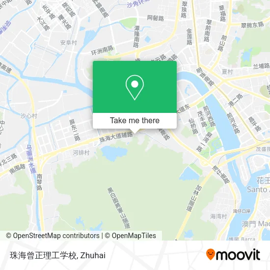 珠海曾正理工学校 map