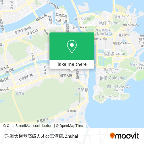 珠海大横琴高级人才公寓酒店 map